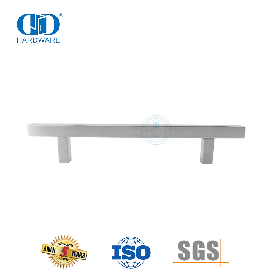 A mobília econômica do metal da barra de aço inoxidável de T puxa os punhos para portas de vidro do chuveiro-DDPH033-SSS