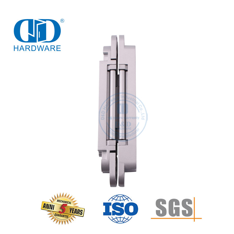 Fornecimento da China Liga de zinco 3D oculta cruz oculta fechamento suave ajuste silencioso dobradiça de madeira de aço comercial de 180 graus-DDCH008-G120
