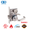 Fechadura de porta de segurança de aço inoxidável americana com classificação UL listada em UL Fechadura de encaixe para porta interna -DDAL04