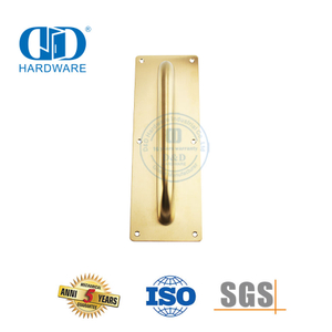 Aço inoxidável dourado porta placa de sinal acessório de ferragem porta de metal comercial puxador de porta de madeira-DDPH023