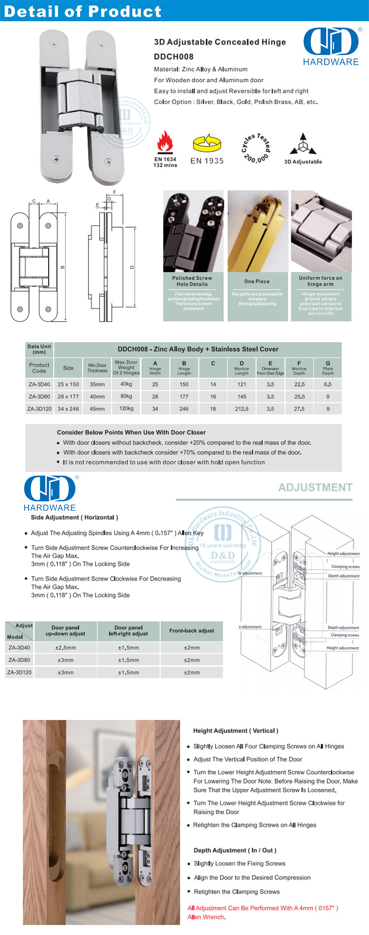 Dobradi&ccedil;a de porta de alta qualidade 