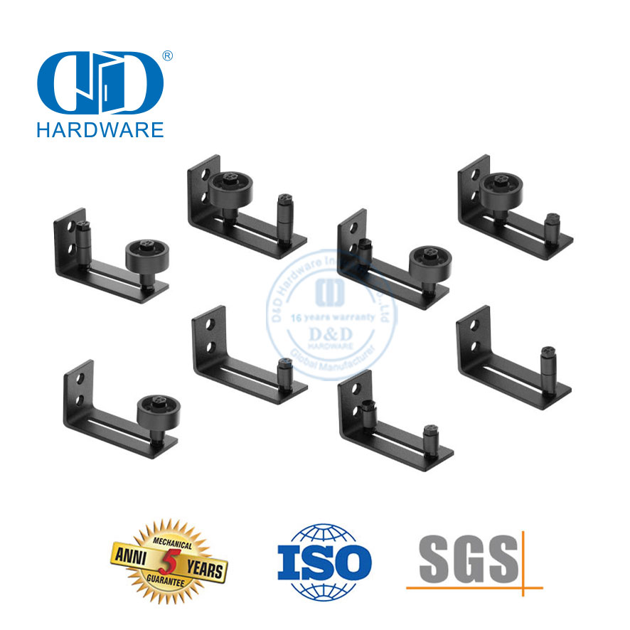 China fábrica de aço inoxidável cor preta acessórios de hardware para porta de celeiro guia de proteção de porta hardware de construção-DDBD075