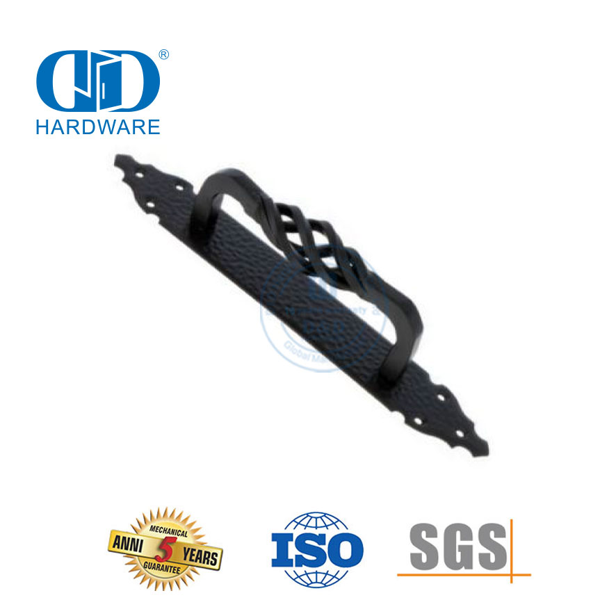 Aço inoxidável estilo antigo preto fosco deslizante puxar ferragem porta do celeiro push lidar com construção Hardware-DDBD094