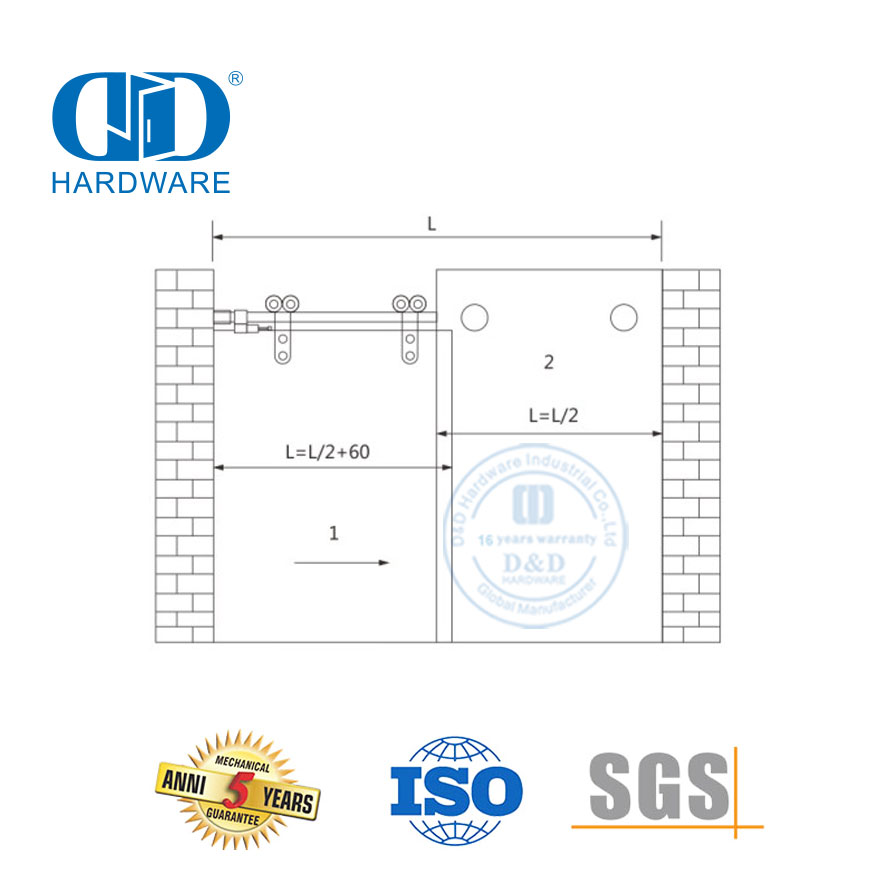 Acessórios de vidro de aço inoxidável, porta deslizante de vidro, conectores integrados para banheiro-DDGS001