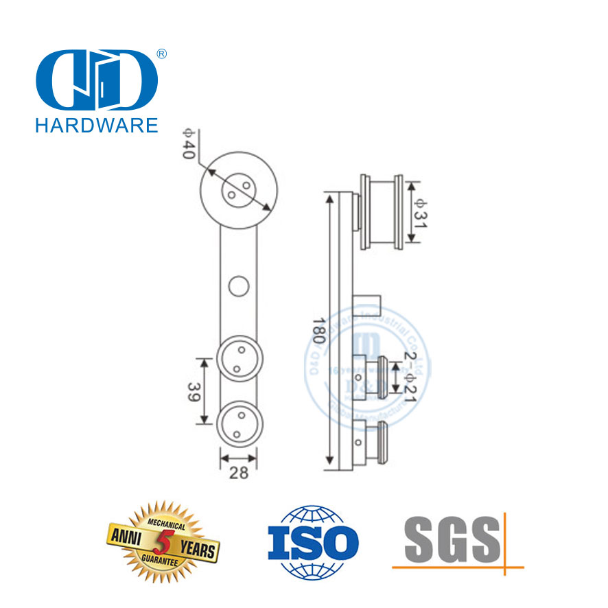 Fornecedor de ferragens de aço inoxidável acessórios do banheiro porta deslizante rolo pendurado para Bathroom-DDGS103