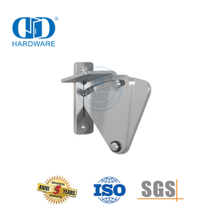 Prata de aço inoxidável dupla cabeça rolo deslizante porta do celeiro ferragem bloqueio guarda porta do celeiro parafuso trava Lock-DDBD129