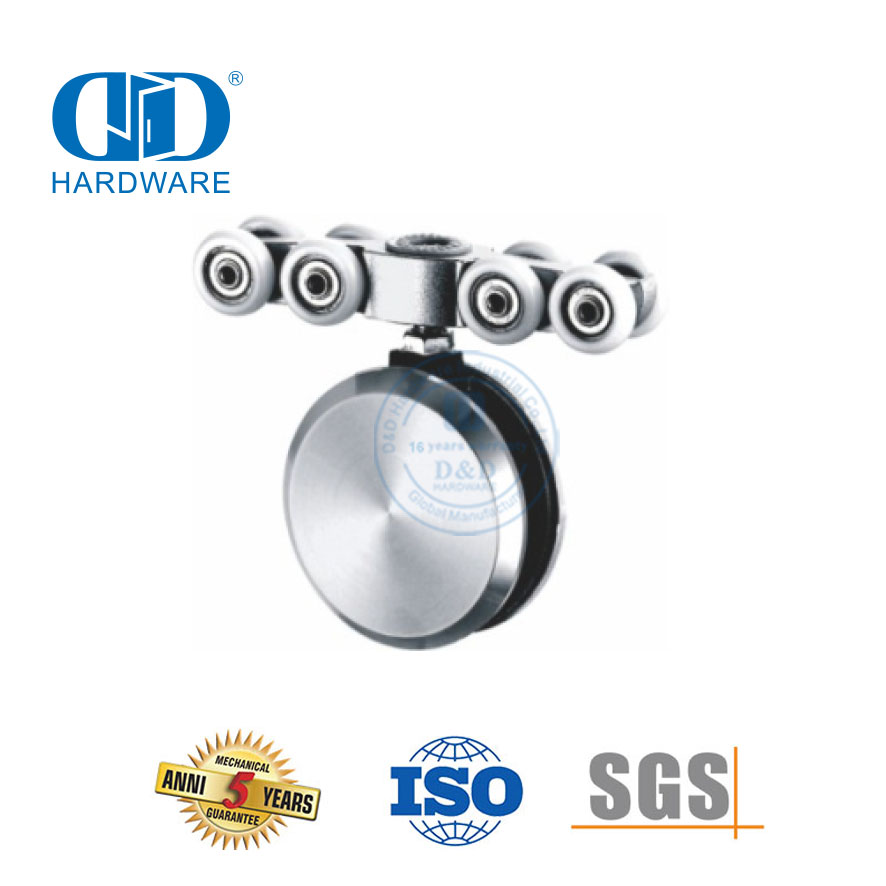 Braçadeira de porta de aço inoxidável, fecho macio, montado na parede, tipo de suspensão, encaixe de vidro para porta única deslizante-DDGS134