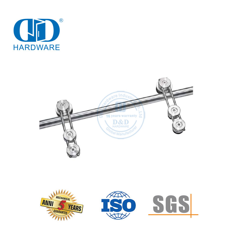 Aço inoxidável bi-dobrável porta do celeiro ferragem acessório de ferragem de aço garagem Hardware-DDBD048