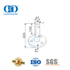 Balaustrada de vidro sem moldura de aço inoxidável, poste de balaustrada, braçadeira de vidro, corrimão, parede Bracket-DDHB008