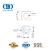 Conector de dobradiça de chuveiro de vidro de aço inoxidável, conector de canto de parede, tubo Connector-DDWC007