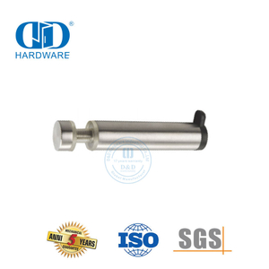 Hardware de aço inoxidável para banheiro, braçadeira de vidro, parada de porta de vidro com gancho-DDWC005