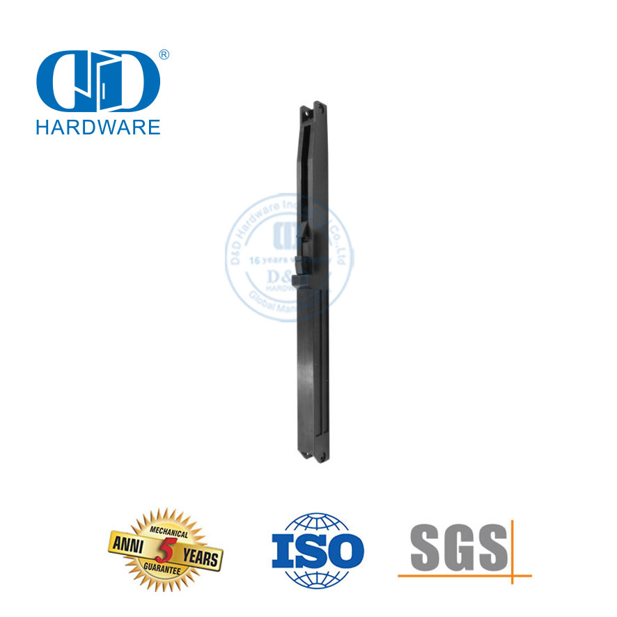 Aço inoxidável preto macio fechar não perfurar kits de porta deslizante kit de ferragens para porta de celeiro-DDBD136