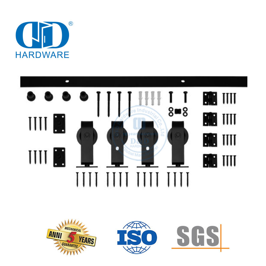Porta de celeiro de aço inoxidável de alta qualidade, hardware de porta deslizante, portas de celeiro antigas, porta deslizante Hardware-DDBD028