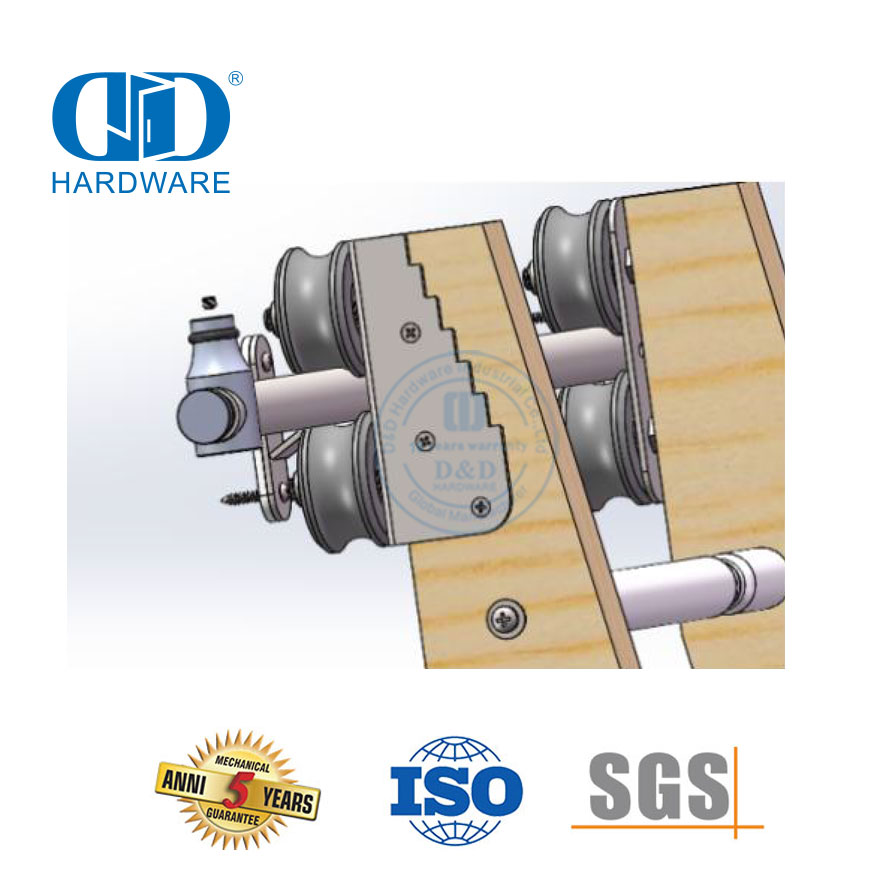 Aço inoxidável porta do celeiro ferragem acessórios da porta da frente maçaneta de entrada escada de madeira deslizante Hardware-DDBD029