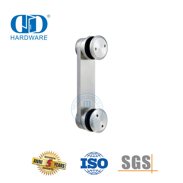 Conector de vidro horizontal de aço inoxidável, acessório para móveis, porta de vidro pivot-DDGP017