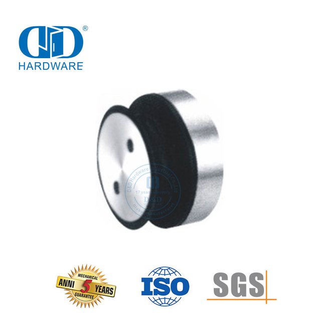 Atacado de aço inoxidável para porta deslizante, rolos de vidro, encaixe para móveis, hardware-DDGP020