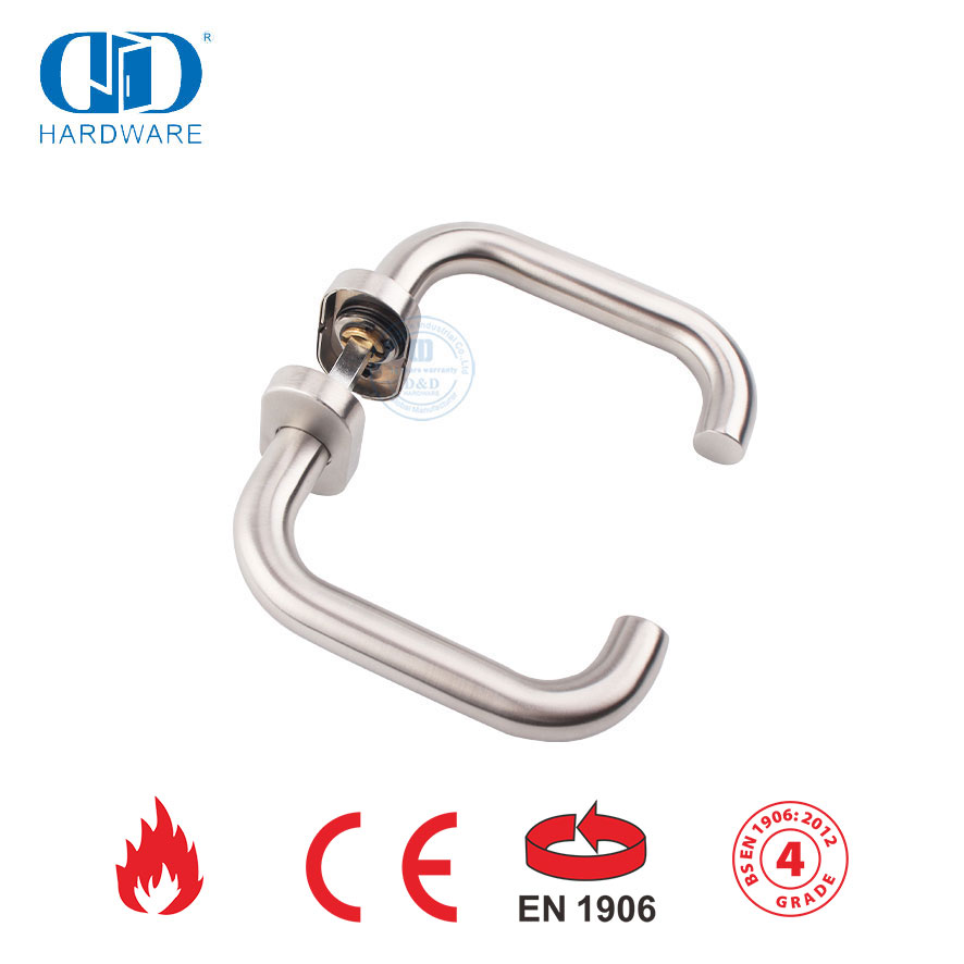 Acessórios para portas externas Escudo elíptico de aço inoxidável com alavanca oca Handle-DDTH001-SSS