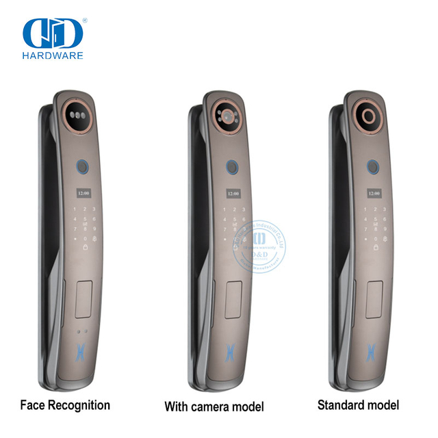 Alta qualidade de segurança em casa senha digital cartão impressão digital tuya wifi controle remoto fechadura da porta da câmera inteligente-ddel001