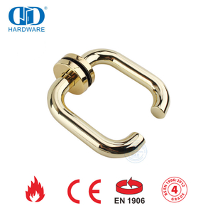 Maçaneta de aço inoxidável 304 BS EN 1906 para porta de madeira-DDTH001-PVD