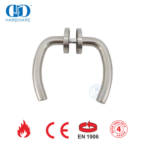 Decoração de casa moderna EN 1906 Hardware Silver Hollow Lever Handles-DDTH004-SSS