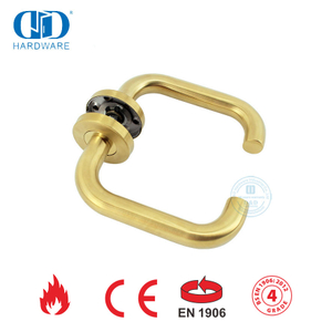 Hardware decorativo personalizado EN 1906 Porta de entrada em latão acetinado Handles-DDTH001-SB