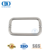 Porta de vidro de aço inoxidável 304 de prata escovada dupla curva espessada tipo C puxador emoldurado -DDPH007-A