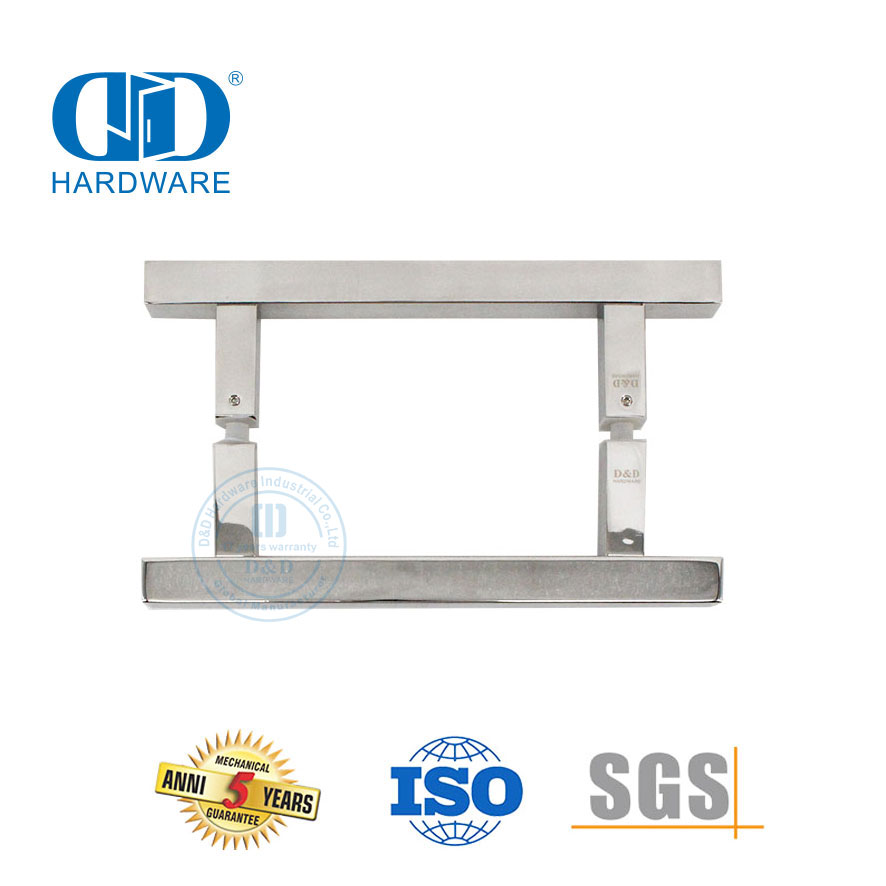 Puxador de aço inoxidável espelhado polido para porta de vidro comercial-DDPH016-A Φ25-PSS