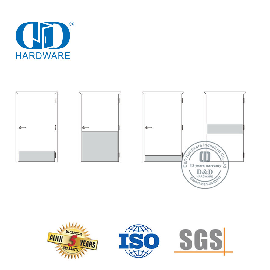 Fábrica mercado americano uso de aço inoxidável armadura protetora comercial inferior metal porta dianteira kick Plate-DDKP002