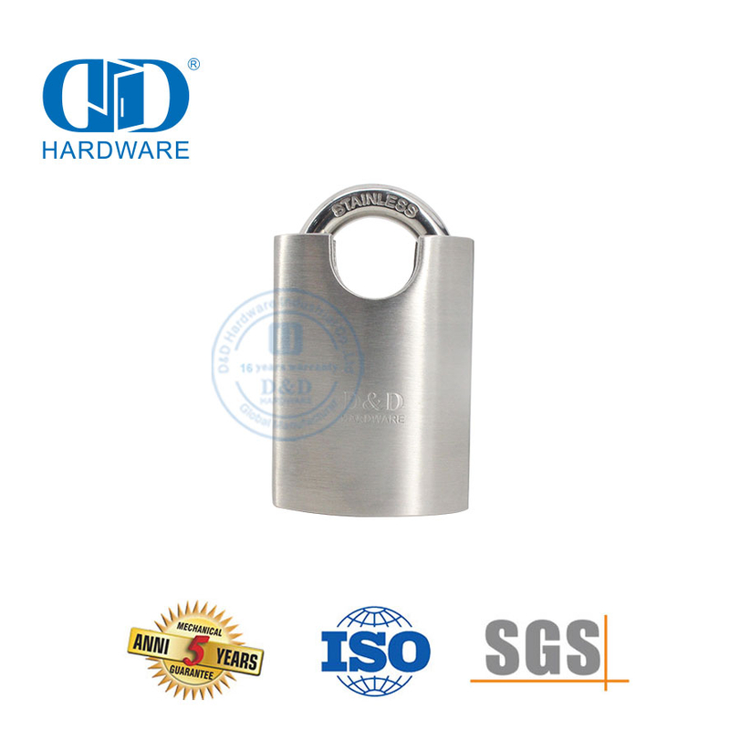 Fechadura para porta de armazenamento, hardware doméstico, aço inoxidável, sem cortes, alta segurança, bagagem, armazém, fechadura Padlock-DDPL007-35mm