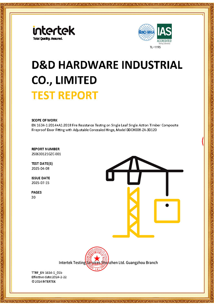 Dobradiça de porta oculta ajustável EN1935 de 120 kg para porta de metal com classificação de fogo-DDCH008-G120