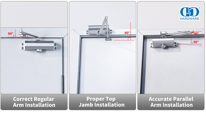 Como montar o fecho da porta？