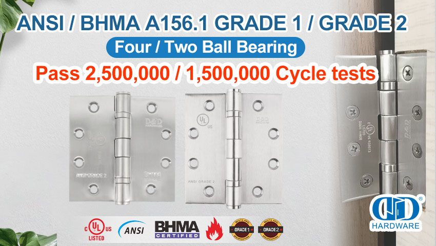 Aprimorando a funcionalidade da porta: uma visão geral abrangente das dobradiças de porta ANSI e das dobradiças de porta com rolamento de esferas