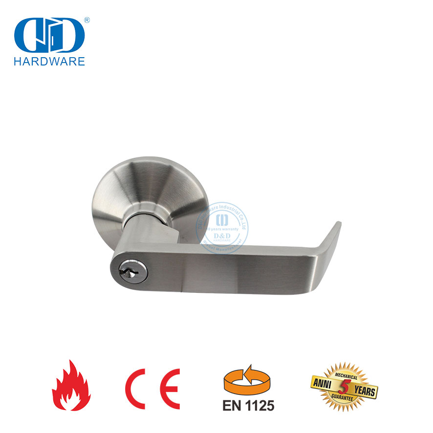 Haevy Duty Aço Inoxidável CE Barra de Pânico à Prova de Fogo Alavanca Exterior Guarnição Dispositivo de Bloqueio de Pânico Para Emergência De Madeira Metal Door-DDPD012-B-CE