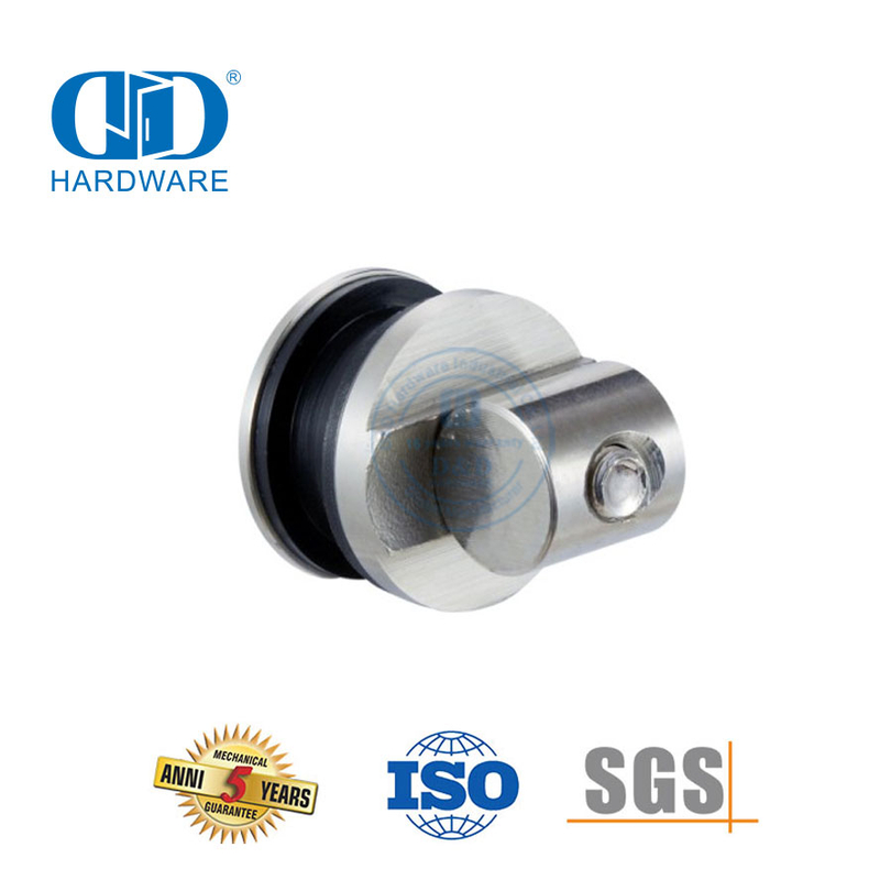 Suporte de vidro para tubo, aço inoxidável, montagem de vidro, acessórios de banheiro para porta deslizante-DDGS114