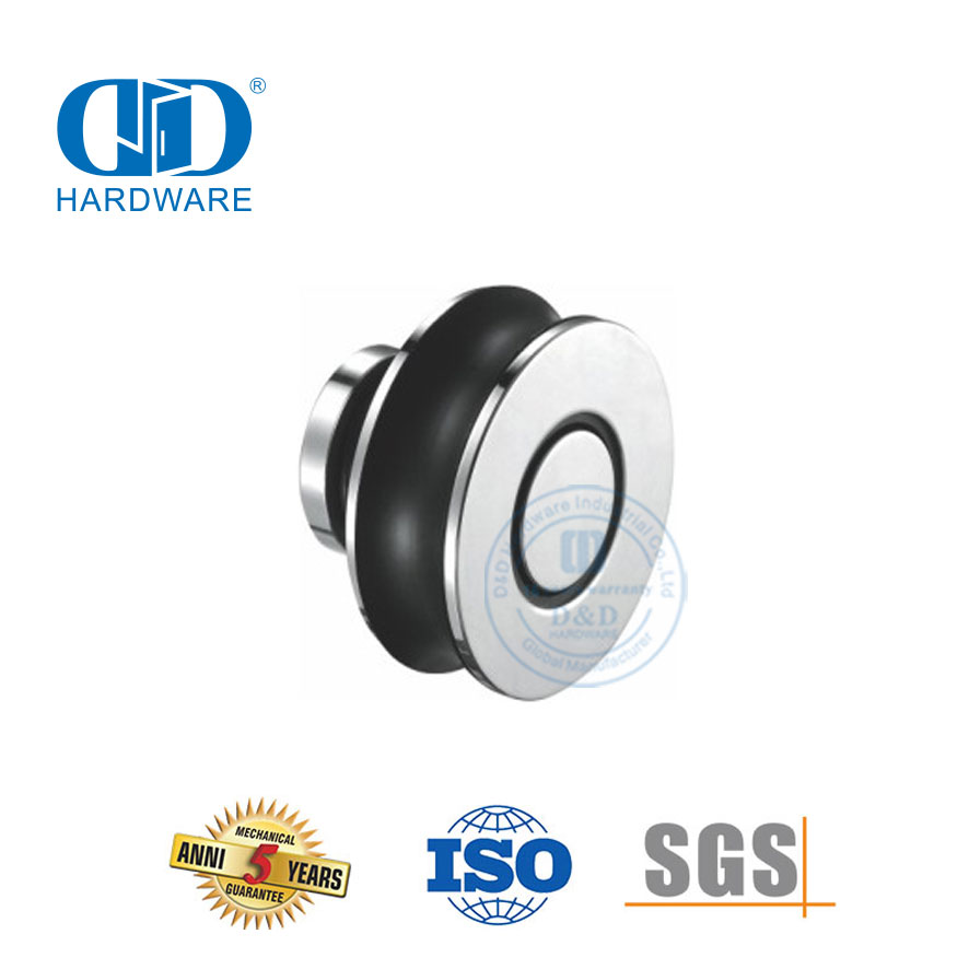 Hardware de porta deslizante de aço inoxidável, ferragem de construção, montagem de vidro para porta de banheiro-DDGS108