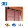 Hardware de porta durável resistente personalizado de aço inoxidável trilho preto porta de celeiro deslizante Hardware-DDBD042