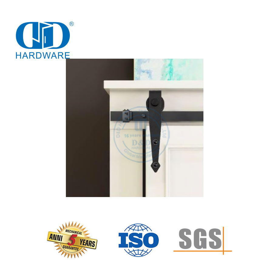 Conjunto de trilhos para porta de celeiro de aço inoxidável para móveis pesados-DDBD034