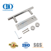 Porta deslizante de varanda em aço inoxidável polido maçanetas de porta de celeiro conjunto de porta dupla face Handle-DDBD102 PSS