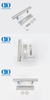 Design moderno de aço inoxidável móveis residenciais comerciais porta deslizante celeiro puxar alça placa traseira Handle-DDBD101 sss