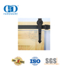 Kit de hardware para porta de celeiro interno preto de aço inoxidável personalizado faixa acessório de hardware para porta de garagem-DDBD017