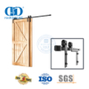 Aço inoxidável preto interno externo deslizante porta do celeiro kits de ferragem aptment porta ferragem Track-DDBD023