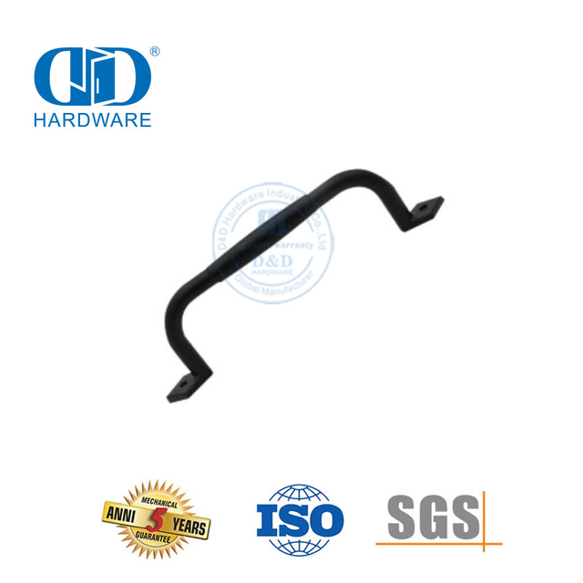Aço inoxidável antigo simples preto deslizante maçaneta da porta do celeiro fabricante de ferragens de móveis Hardware de construção-DDBD118