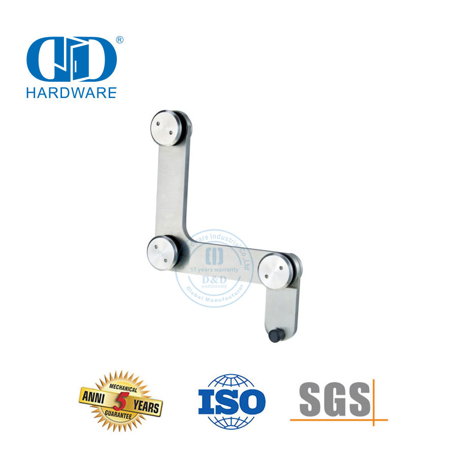 Hardware de porta comercial de aço inoxidável porta superior pivô acessório de móveis vidro Fitting-DDGP015