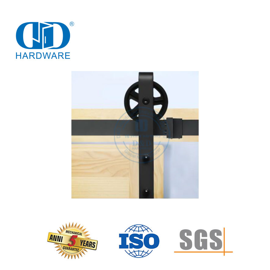 Aço inoxidável deslizante porta do celeiro ferragem móveis ferragem porta de madeira do celeiro kit trilha-DDBD010