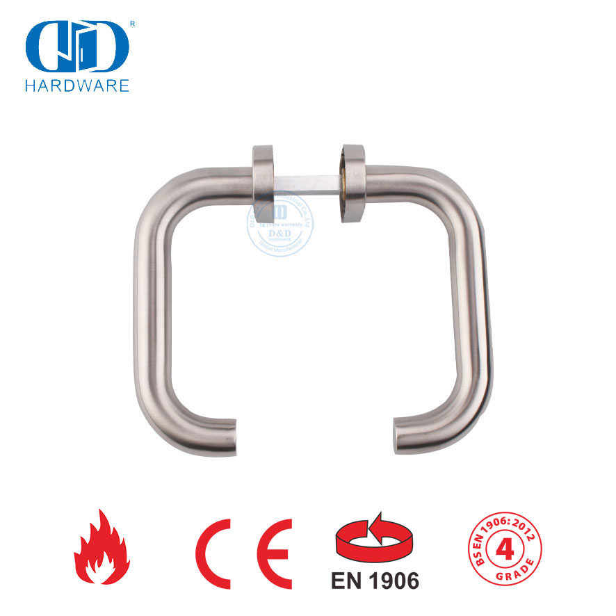 Acessórios para portas externas Escudo elíptico de aço inoxidável com alavanca oca Handle-DDTH001-SSS