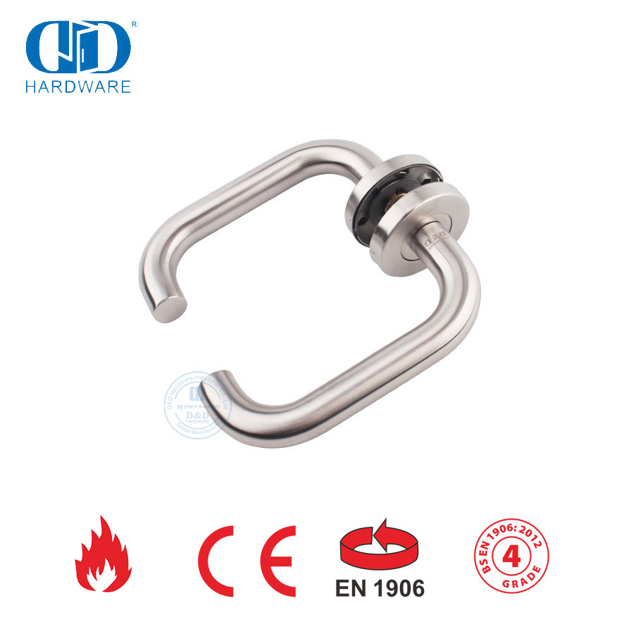 Adequado para porta de metal EN 1906 SUS 316 alça de alavanca oca-DDTH001-SSS