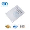 Assinatura de porta corta-fogo, tipo quadrado, porta de fogo mantida fechada, placa de sinalização de aço inoxidável, banheiro público, porta de banheiro, assinatura Plate-DDSP010