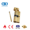 Cilindro de fechadura de encaixe para banheiro de latão acetinado com certificação EN 1303-DDLC007-70mm-SB
