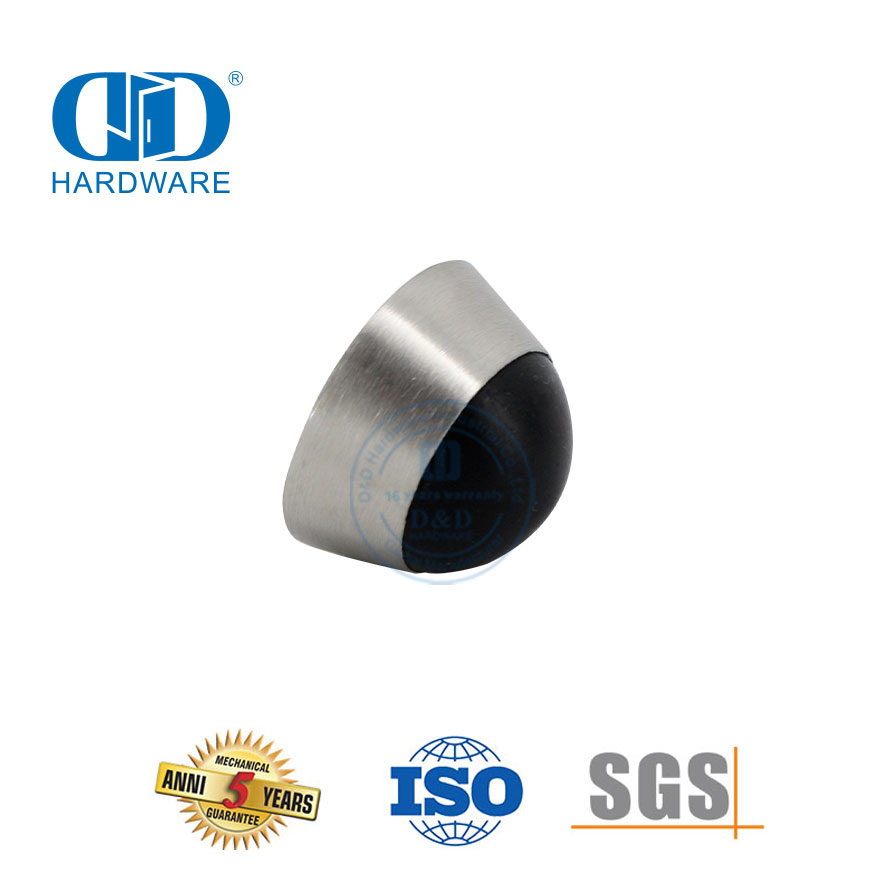 Rolha de porta de metal de aço inoxidável sólido com anéis de borracha para porta deslizante-DDDS042
