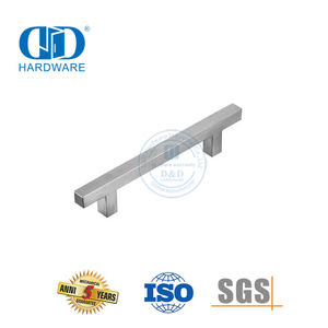 Maçaneta de porta lateral em forma de H de aço inoxidável de venda direta personalizada Maçaneta de porta escovada de aço inoxidável-DDFH019